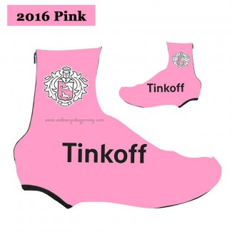 2016 Saxo Bank Tinkoff Shoes Cover Cycling Pink