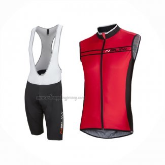 2016 Wind Vest Nalini Black Red And Bib Short