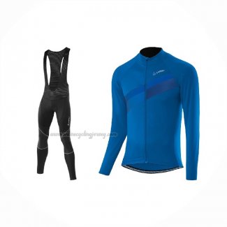 2021 Cycling Jersey Loffler Blue Long Sleeve And Bib Short