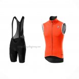 2021 Wind Vest Castelli Orange And Bib Short