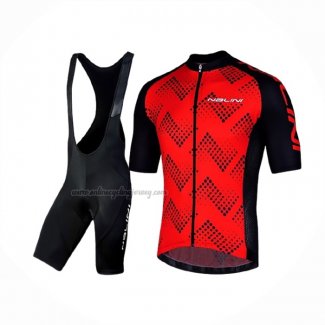 2019 Cycling Jersey Nalini Podio 2.0 Black Red Short Sleeve And Bib Short