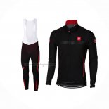 2017 Cycling Jersey Castelli Black Long Sleeve And Bib Short