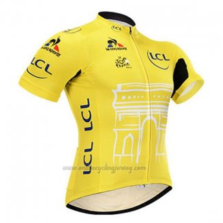 2015 Cycling Jersey Tour De France Yellow Short Sleeve