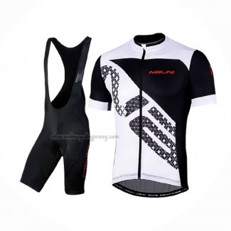 2019 Cycling Jersey Nalini Volata 2.0 Black White Short Sleeve And Bib Short