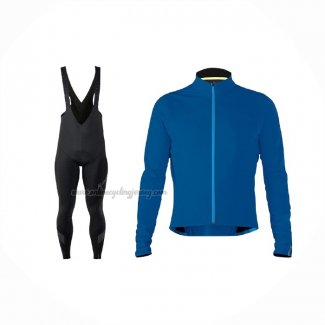 2021 Cycling Jersey Mavic Blue Long Sleeve And Bib Short