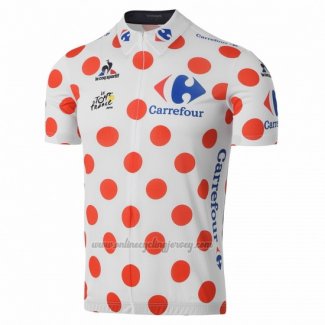 2016 Cycling Jersey Tour De France White Red Short Sleeve