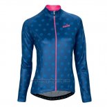 2016 Cycling Jersey Women Nalini Pink Blue Long Sleeve