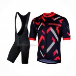 2019 Cycling Jersey Nalini Descesa 2.0 Black Red Short Sleeve And Bib Short