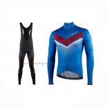 2021 Cycling Jersey Nalini Blue Long Sleeve And Bib Short(2)