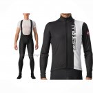 2023 Cycling Jersey Castelli Black Long Sleeve And Bib Short