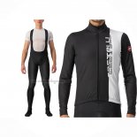 2023 Cycling Jersey Castelli Black Long Sleeve And Bib Short