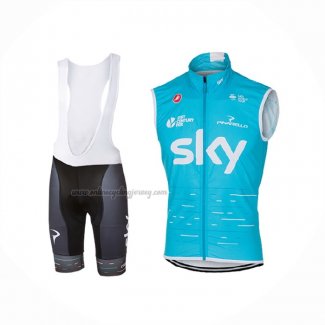 2017 Wind Vest Sky Sky Blue And Bib Short