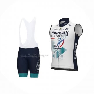 2024 Wind Vest Bahrain Victorious White And Bib Short