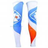 2015 FDJ Leg Warmer Cycling White Blue