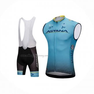 2018 Wind Vest Astana Sky Blue And Bib Short