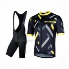 2019 Cycling Jersey Nalini Descesa 2.0 Black Yellow Short Sleeve And Bib Short