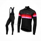 2019 Cycling Jersey Nalini Warm 2.0 Black Red Long Sleeve And Bib Short