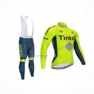 2020 Cycling Jersey Tinkoff Yellow Long Sleeve And Bib Short