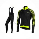 2019 Cycling Jersey Nalini CRIT 3l 2.0 Black Yellow Long Sleeve And Bib Short