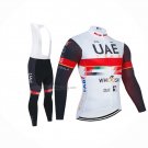 2021 Cycling Jersey UAE White Long Sleeve And Bib Short