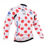 2015 Cycling Jersey Tour De France White Red Long Sleeve