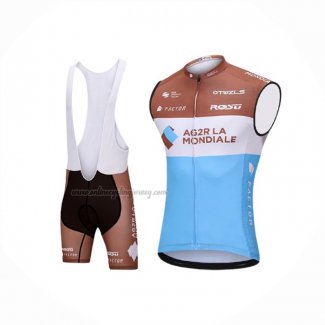 2018 Wind Vest Ag2rla Sky Blue And Bib Short