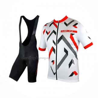 2019 Cycling Jersey Nalini Descesa 2.0 White Red Short Sleeve And Bib Short