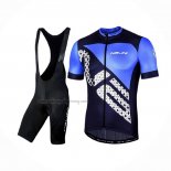 2019 Cycling Jersey Nalini Volata 2.0 Black Blue Short Sleeve And Bib Short