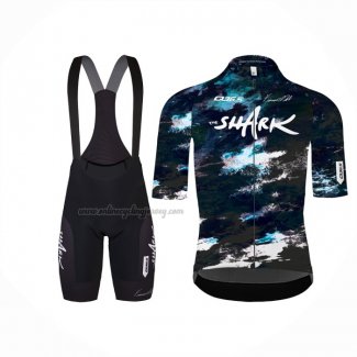 2024 Cycling Jersey Q36.5 Blue Black Short Sleeve And Bib Short