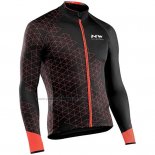 Cycling Jersey Northwave Red Black Long Sleeve