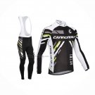 2013 Cycling Jersey Cannondale Black Long Sleeve And Bib Short