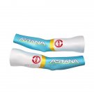 2017 Astana Arm Warmer Cycling White