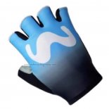 2018 Movistar Gloves Cycling Blue White