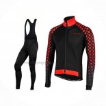 2019 Cycling Jersey Nalini CRIT 3l 2.0 Black Red Long Sleeve And Bib Short