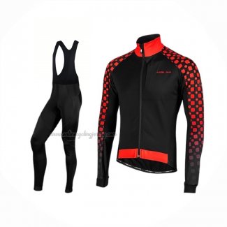 2019 Cycling Jersey Nalini CRIT 3l 2.0 Black Red Long Sleeve And Bib Short