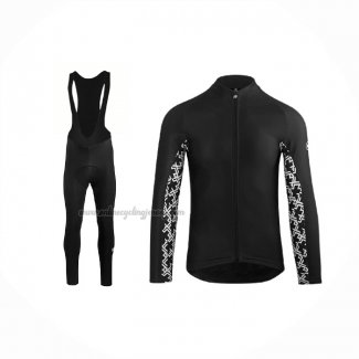 2021 Cycling Jersey Assos Black Long Sleeve And Bib Short