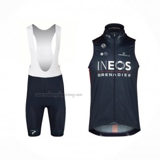 2022 Wind Vest INEOS Black And Bib Short