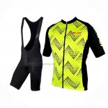 2019 Cycling Jersey Nalini Podio 2.0 Black Yellow Short Sleeve And Bib Short