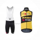 2021 Wind Vest Jumbo Visma Yellow Black And Bib Short