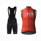 2024 Wind Vest INEOS Grenadiers Red Black And Bib Short