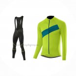 2021 Cycling Jersey Loffler Green Long Sleeve And Bib Short