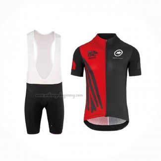 2018 Cycling Jersey Assos SS.Capeepicxc Red Short Sleeve And Bib Short