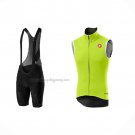 2021 Wind Vest Castelli Bright Green And Bib Short